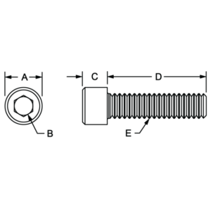 M6-x-12.00mm-Socket-Head-Cap-Screw-graph